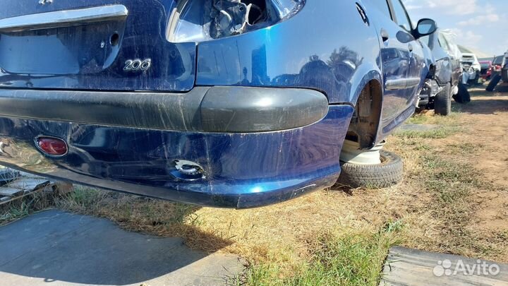 Бампер задний пежо 206