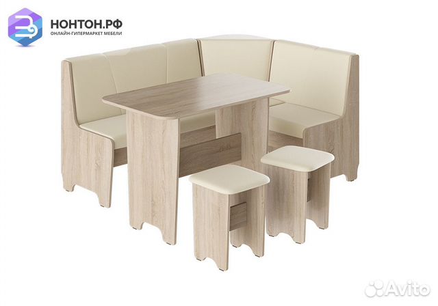 Кухонный уголок Техас исп.1 дуб сонома / экокожа б