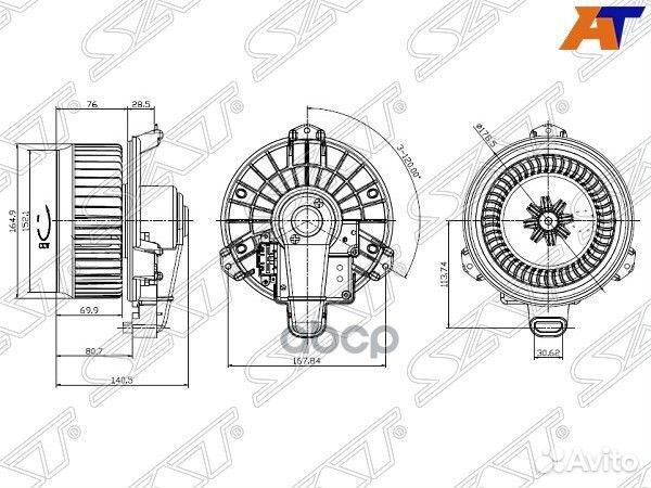 Мотор отопителя салона toyota camry ##V40/##V50