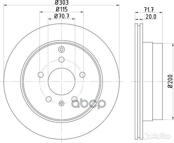 Диск тормозной зад ND6055K nisshinbo