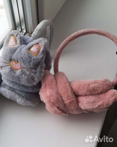 Детские наушники меховые теплые новые