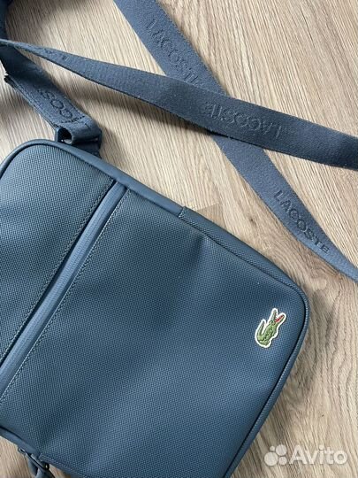 Мужская кожаная сумка Lacoste новая Оригинал