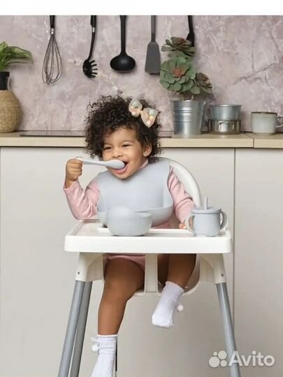 Набор детской силиконовой посуды