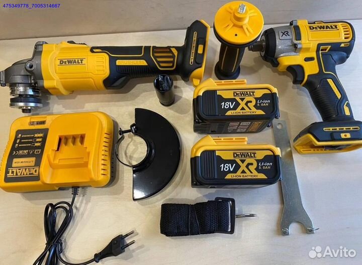 Новый набор DeWalt 2в1 Болгарка+Гайковерт 2 АКБ
