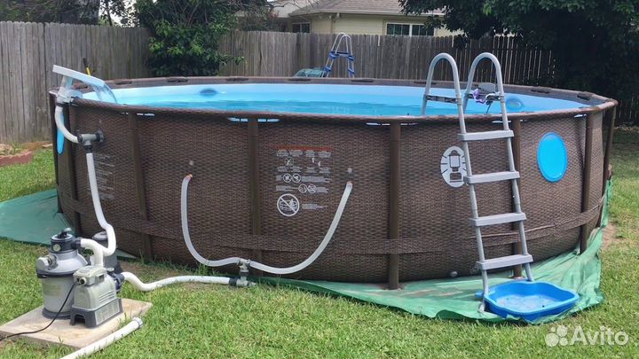 Каркасный бассейн 366х122 см Ротанг bestway