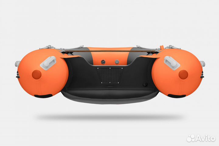 Надувная лодка gladiator E380S оранжево-темносерый