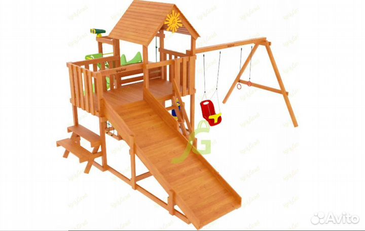 Детская площадка Крафт Pro 3 с зимней горкой