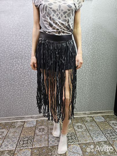 Ремень с бахромой