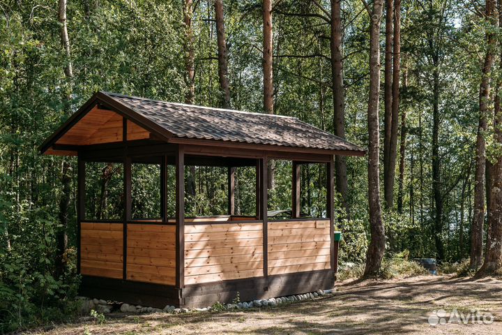 Беседки с мангалом на Пасторском озере на день