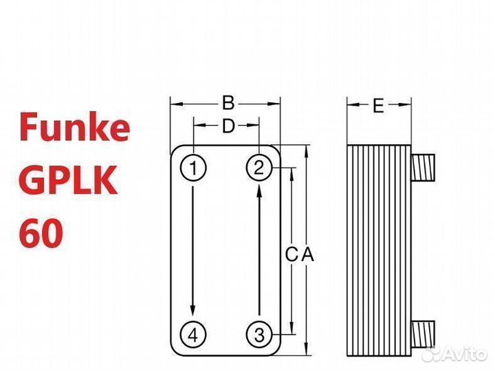 Паяные теплообменники Funke - gplk 60