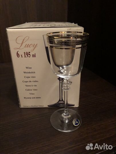 Новый набор бокалов (фужеры) Богемия 6 шт