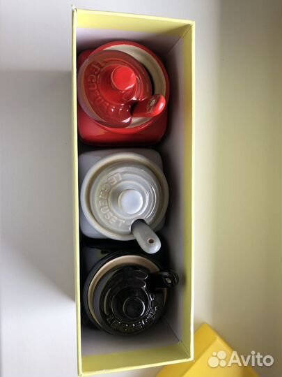 Посуда le creuset баночки с крышечкой/соусницы