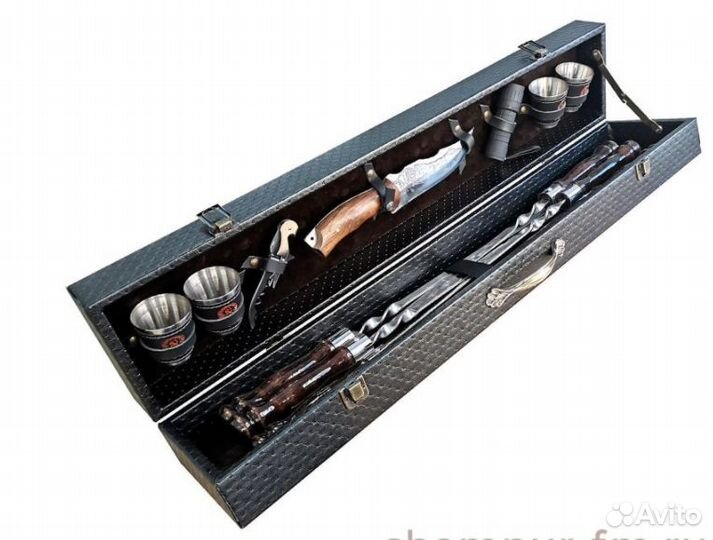 Шашлычный набор № 3 шампура нож штопор стопки