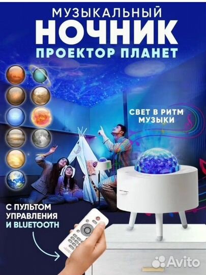 Детский ночник проектор планет. Новый