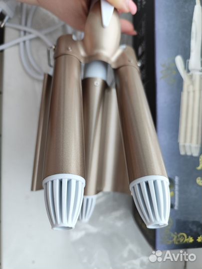 Плойка щипцы трехволновая