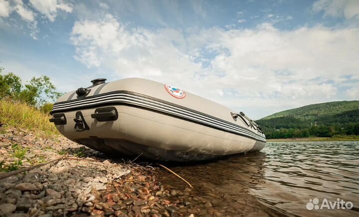 Лодка mishimo river JET 470 под водомет серый