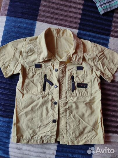 Рубашки на мальчика р-р 98-104