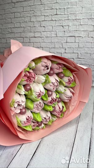 Букет из зефирных цветов