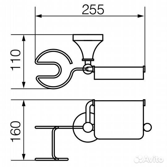 Держатель туалетной бумаги и освежителя воздуха Veragio Gialetta VR.GIL-6485.BR