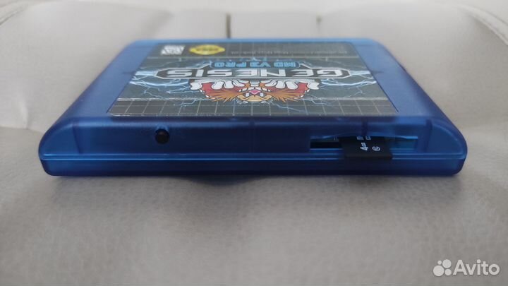 Флеш картридж (синий) sega MD V3 PRO 4Gb classic