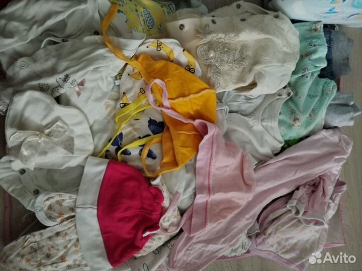 Одежда пакетом для девочки до 6 мес