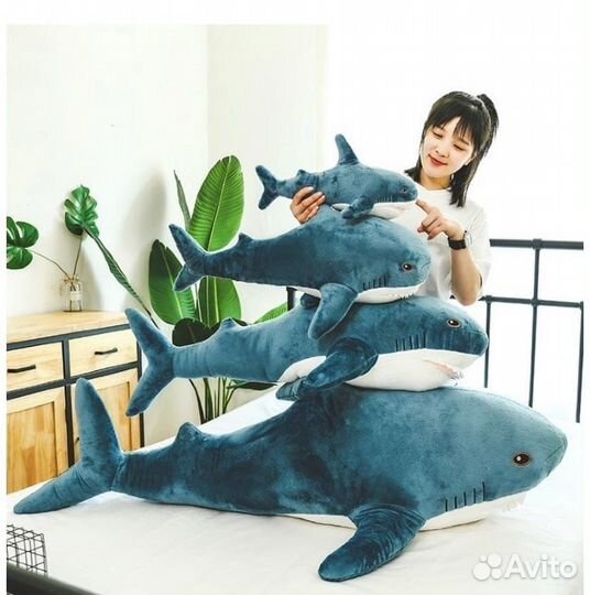 Мягкая игрушка-подушка AngelToys Акула Shark, 140