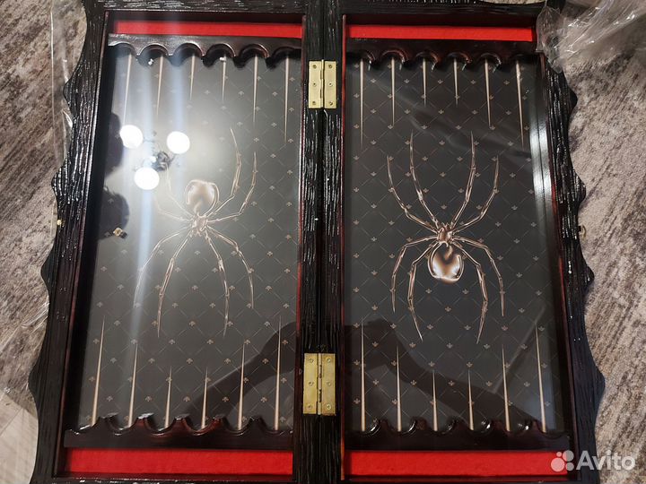 Нарды ручной работы со стеклом