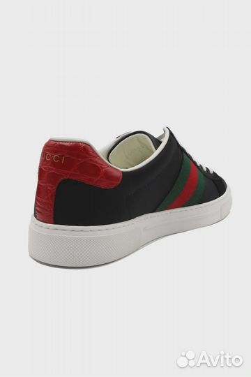 Gucci кеды ACE чёрные нейлон 305370