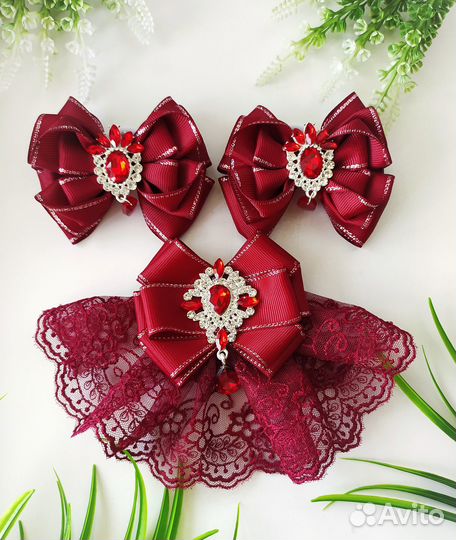 Школьные наборы бантики+галстук