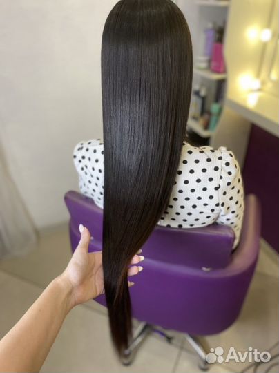 Кератиновое выпрямление волос,полировка волос