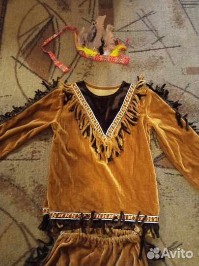 Карнавальный костюм индеец лев львёнок 122-128-134