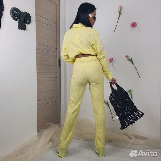 Жатые брюки fashion