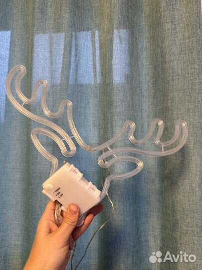 Новогодний олень гирлянда