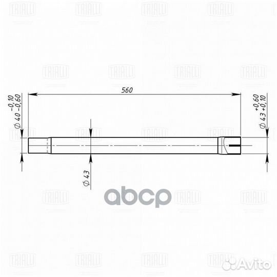 Труба промежуточная для ам ваз 2131 trialli ECP