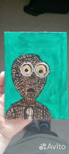 Картина красками на холсте