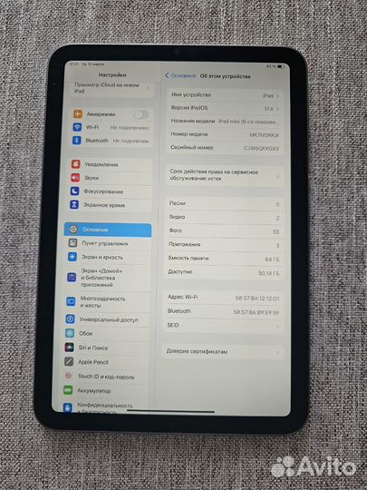 iPad mini 6 wi-fi 64gb