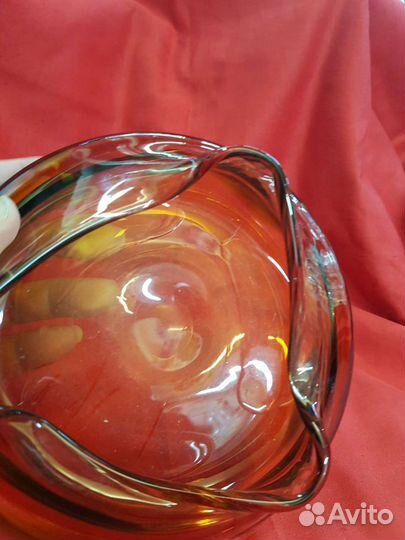 Пепельница стекло цветное чехосовакия