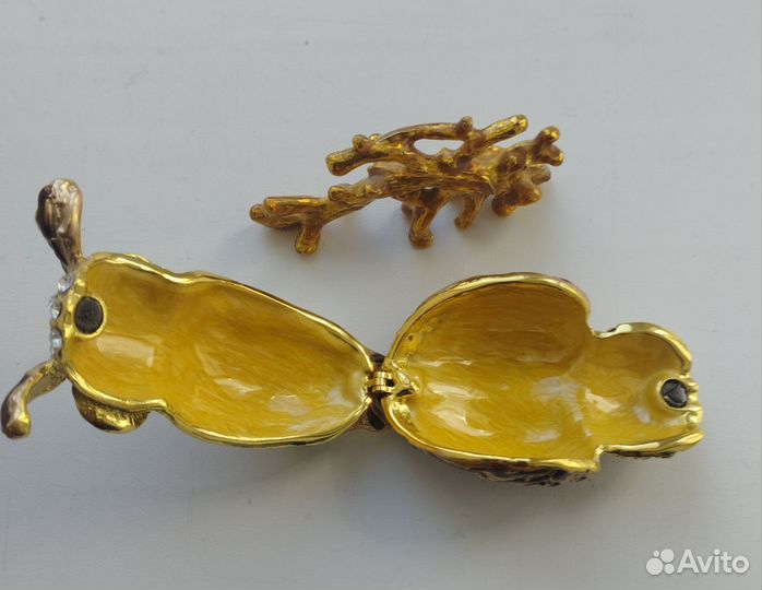 Шкатулка для украшений из металла Сова