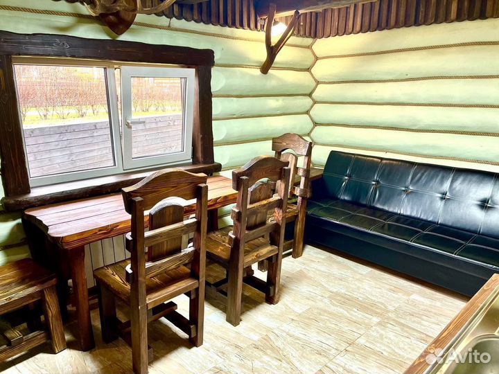 Русская баня на дровах с уличной купелью