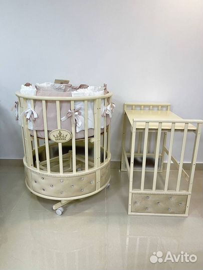 Детская кровать для новорожденных. Трансформер 7в1