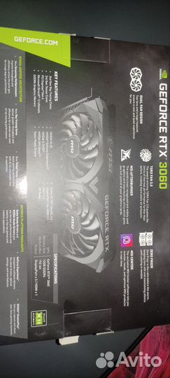 Видеокарта MSI GeForce RTX 3060 ventus 2X OC 12GB