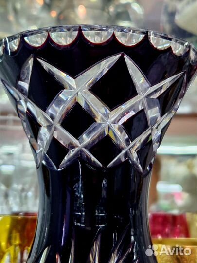 Ваза, цветной хрусталь. Германия