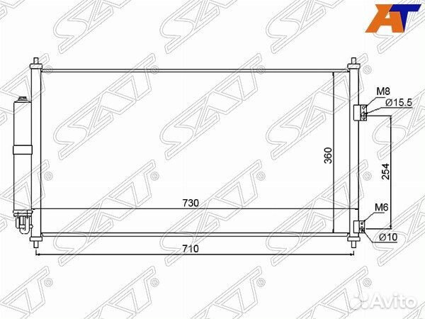 Радиатор кондиционера nissan X-trail, nissan X-trail 00-07 T30, nissan X-trail T30 00-07