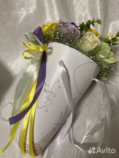 Букет из мыльных роз