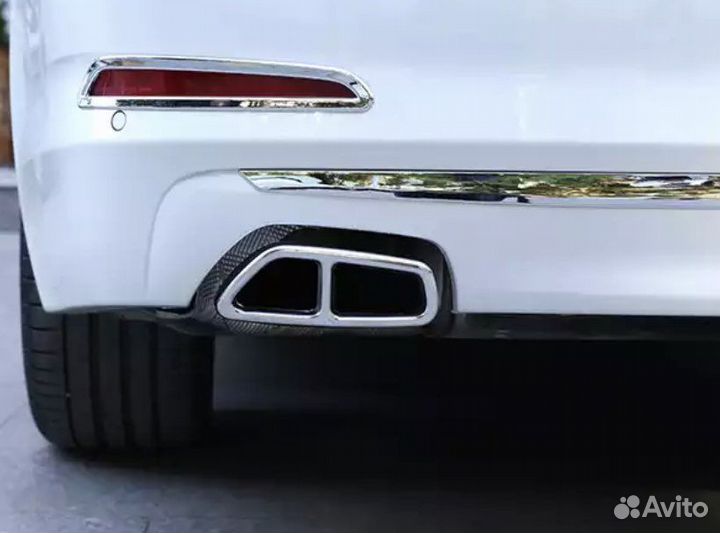 Насадки на глушитель Bmw G30 G38 двойные чёрные