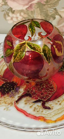 Поднос и подсвечник 