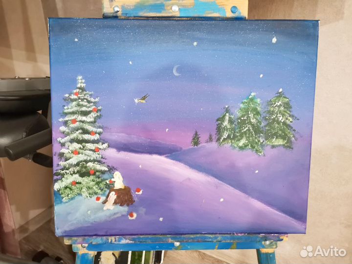 Картина акрилом на холсте