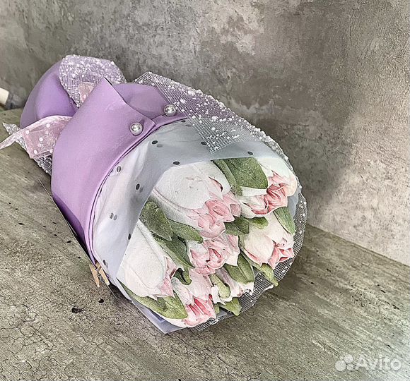 Зефирные цветы, букет из зефира