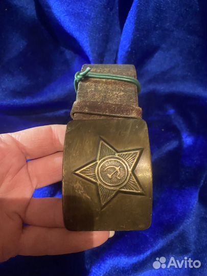 Армейский ремень с пряжкой со звездой врем