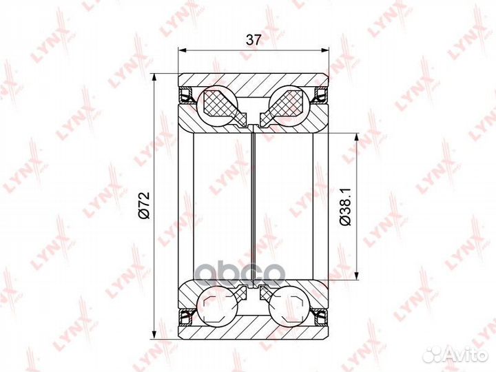 Комплект подшипника ступицы колеса перед прав/л